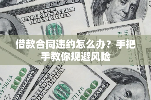 武汉借款合同违约怎么办？手把手教你规避风险