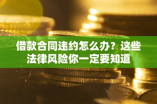 武汉借款合同违约怎么办？这些法律风险你一定要知道