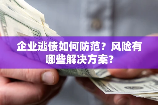 武汉企业逃债如何防范？风险有哪些解决方案？