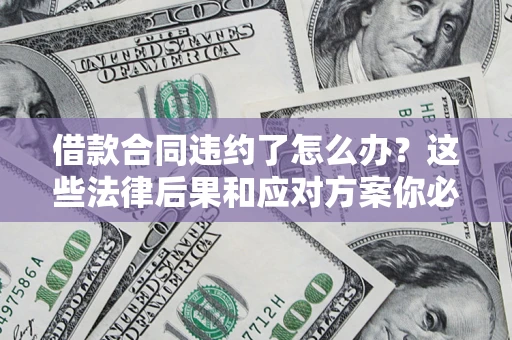 武汉借款合同违约了怎么办？这些法律后果和应对方案你必须知道