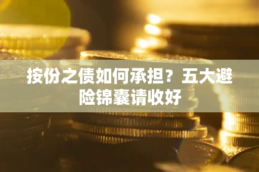 武汉按份之债如何承担？五大避险锦囊请收好