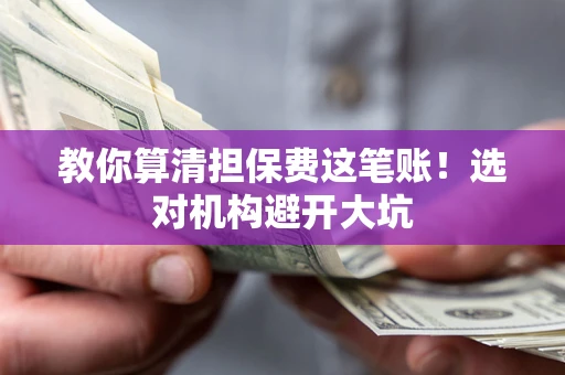 武汉教你算清担保费这笔账！选对机构避开大坑
