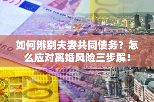 武汉如何辨别夫妻共同债务？怎么应对离婚风险三步解！