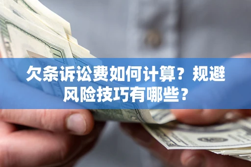 武汉欠条诉讼费如何计算？规避风险技巧有哪些？