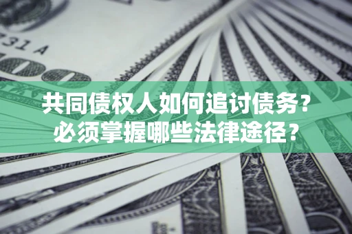 武汉共同债权人如何追讨债务？必须掌握哪些法律途径？