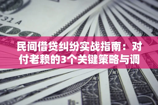 武汉民间借贷纠纷实战指南：对付老赖的3个关键策略与调解盲区解析
