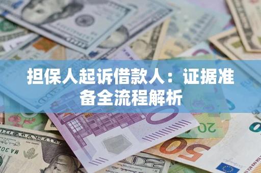 武汉担保人起诉借款人：证据准备全流程解析