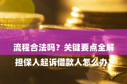 武汉

担保人起诉借款人怎么办？流程合法吗？关键要点全解析